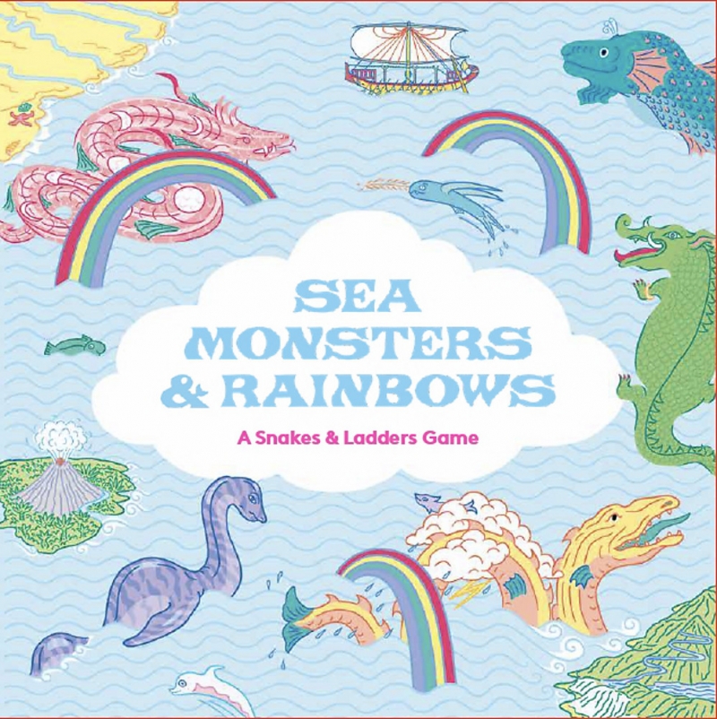 Book cover image - Sea Monsters & Rainbows: A Snakes & Ladders Novelty