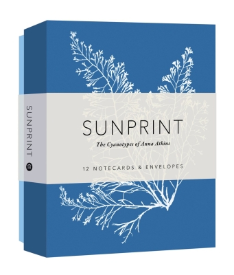 Book cover image - Sunprint Notecards: The Cyanotypes of Anna Atkins  (12 notecards; 12 designs; matching envelopes; keepsake box)