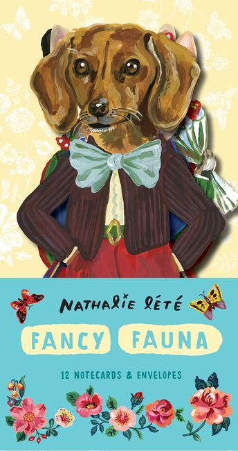 Book cover image - Fancy Fauna: 12 Notecards & Envelopes