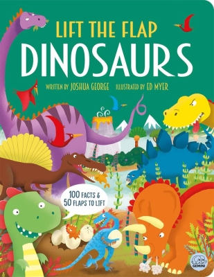 Book cover image - Dangerous Dinosaurs - Interactive History Book for Kids