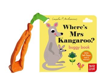 Book cover image - Where’s Mrs Kangaroo: Felt Flap Buggy Book