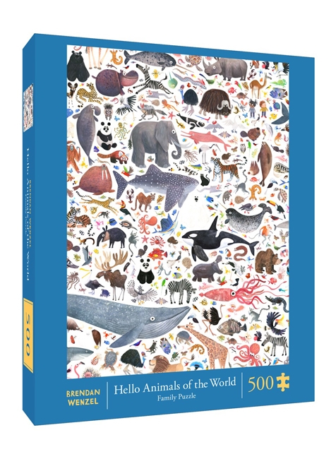 Book cover image - Hello Animals of the World 500-Piece Family Puzzle