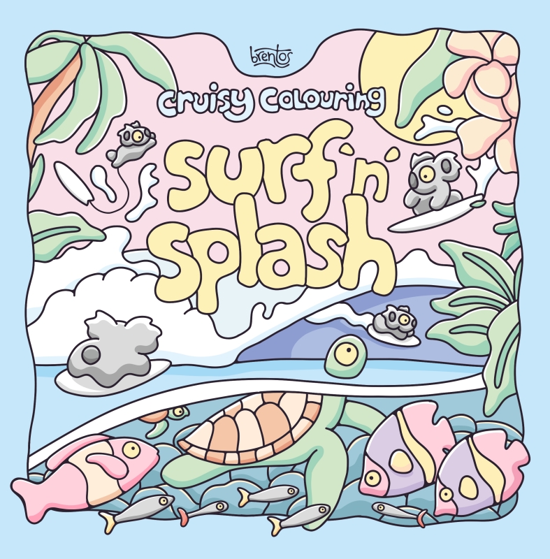 Book cover image - Cruisy Colouring: Surf ‘n’ Splash