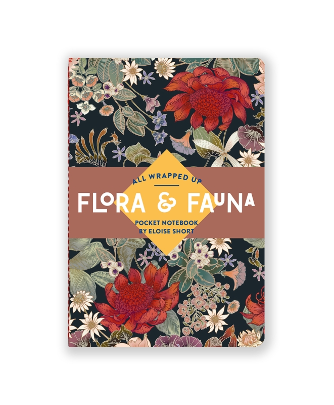 Book cover image - All Wrapped Up: Flora & Fauna by Eloise Short Pocket Notebook