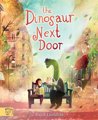 Book cover image - The Dinosaur Next Door