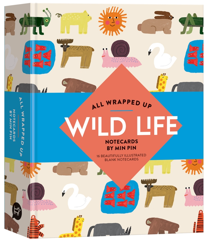 Book cover image - All Wrapped Up: Wild Life by Min Pin Notecards
