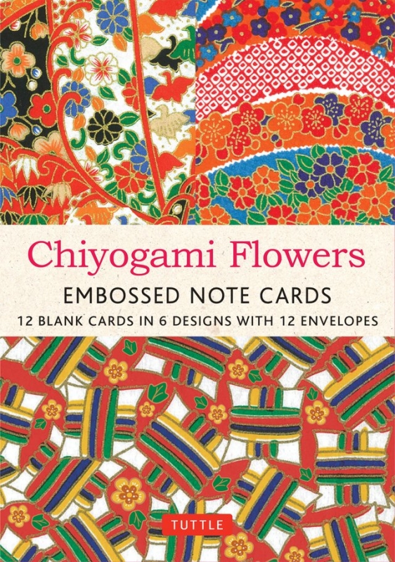 Book cover image - Chiyogami Flowers, 12 Embossed Note Cards