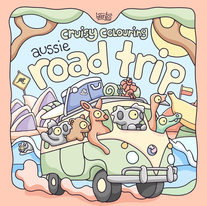 Book cover image - Cruisy Colouring: Aussie Road Trip