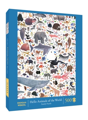 Book cover image - Hello Animals of the World 500-Piece Family Puzzle