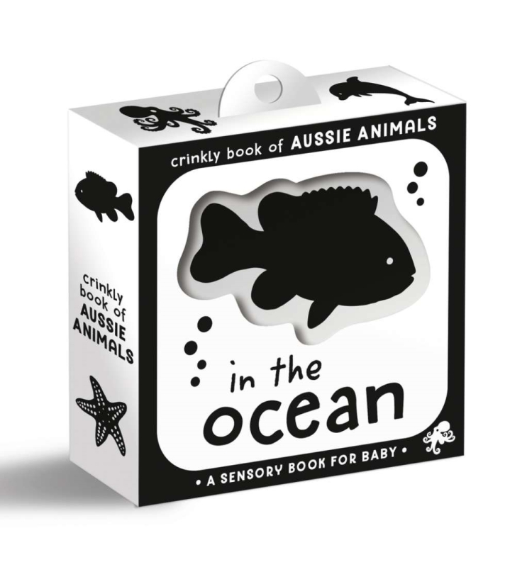 Book cover image - Crinkly Book of Aussie Animals: In the Ocean